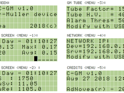 C-GM Counter screens