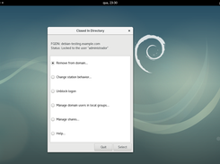 Main interface in Debian Stretch (after join the domain and locked)