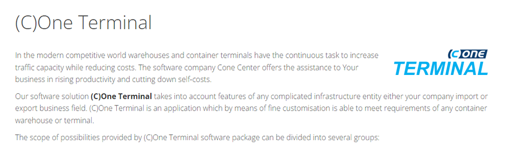 (C)One Terminal Screenshot 1