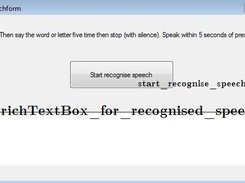 C# Speech Recognition Tutorial Screenshot 1
