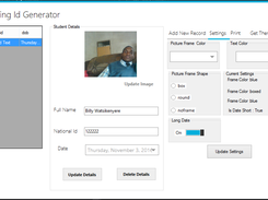 Settings tab