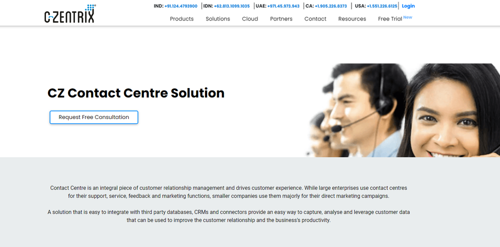 C-Zentrix Contact Center Screenshot 1