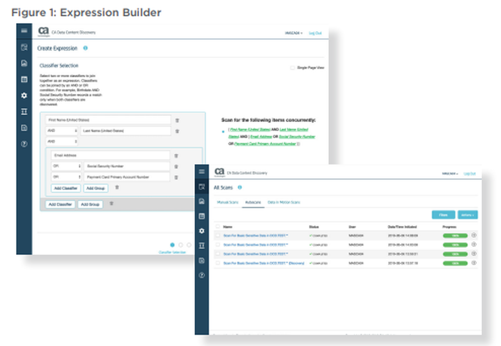 CA Data Content Discovery Screenshot 1