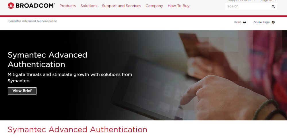 Symantec Advanced Authentication Screenshot 1
