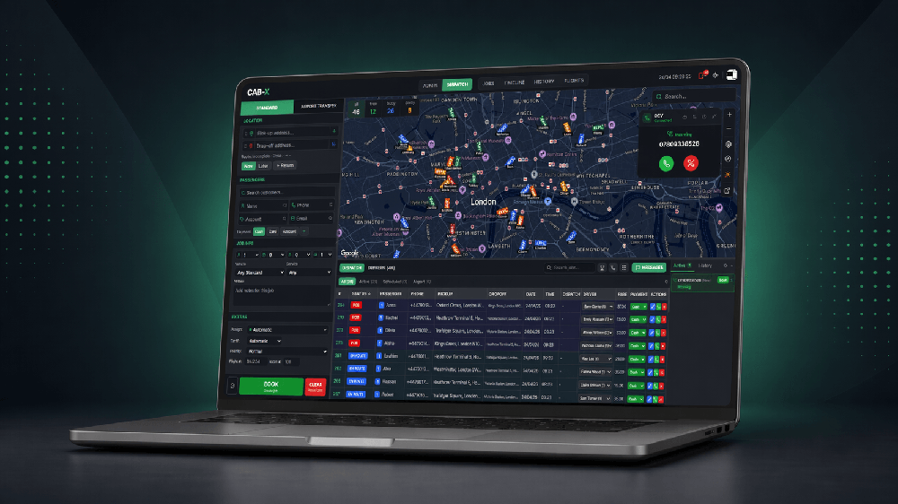 Taxi Dispatch Software Dashboard