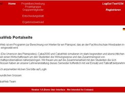 Hauptmen eines einfachen Benutzers in CabaWeb