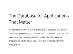 InterSystems Caché Screenshot 1