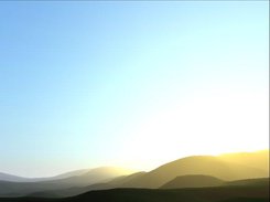 Sunset sunlight with inscattering in both sky and haze (dev)