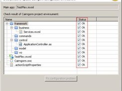 Cairngorm Framework check result after Fix Problem