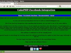 Home page of the cakephp-facebook-integration 