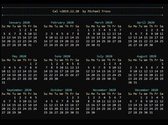 Four Calendar Wide Display