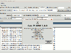 CalcPi running on Raspberry Pi (remote display)