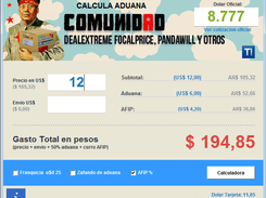 Calculador de compras en el exterior Screenshot 1