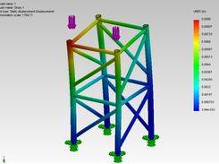 Displacements (in) - SolidWorks Simulation