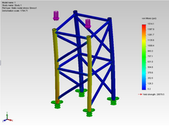 Von Mises Stress (psi) - SolidWorks Simularion