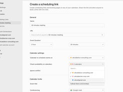 Scheduling link configuration