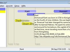 Calizo 0.1.3 on Vista showing event description in tooltip