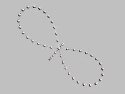 Graph made from 3 connected circles (58 vertexes, top view)