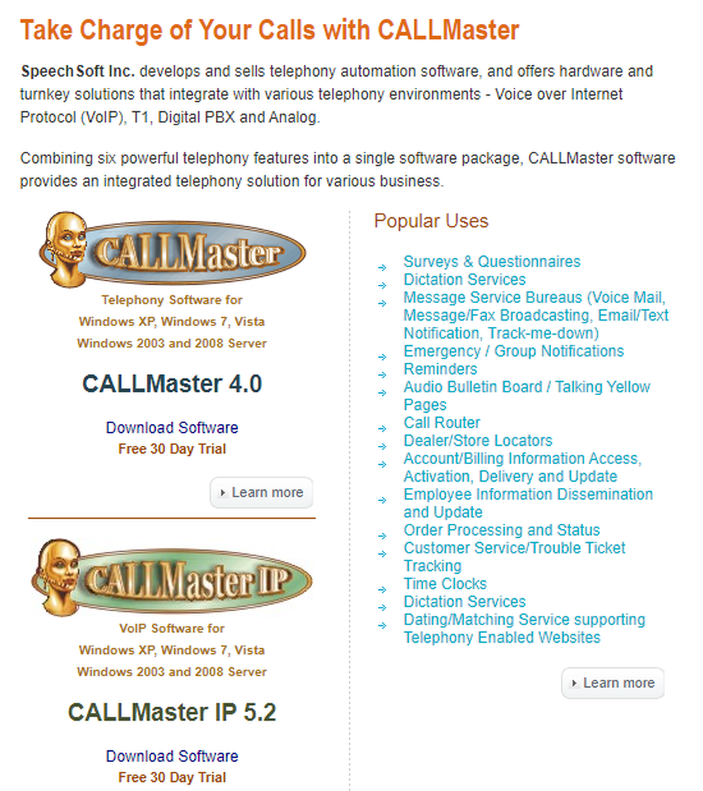 CALLMaster Software Screenshot 1