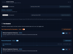 Add personal or firm-level (shared) local jurisdiction amendments and text-based standards to be applied to reviews. Toggle each on/off individually. 