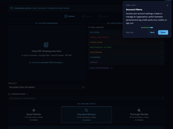 Avatar dropdown in the top right with credit balance, credit purchase, email notification preferences, and sign out.
