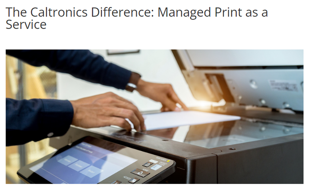 Caltronics Managed Print Services Screenshot 1