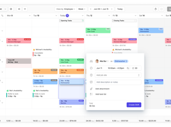 Employee scheduling on Camelo