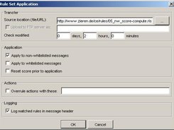 Rule set application configuration