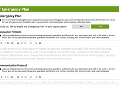 CampDoc Emergency Plan