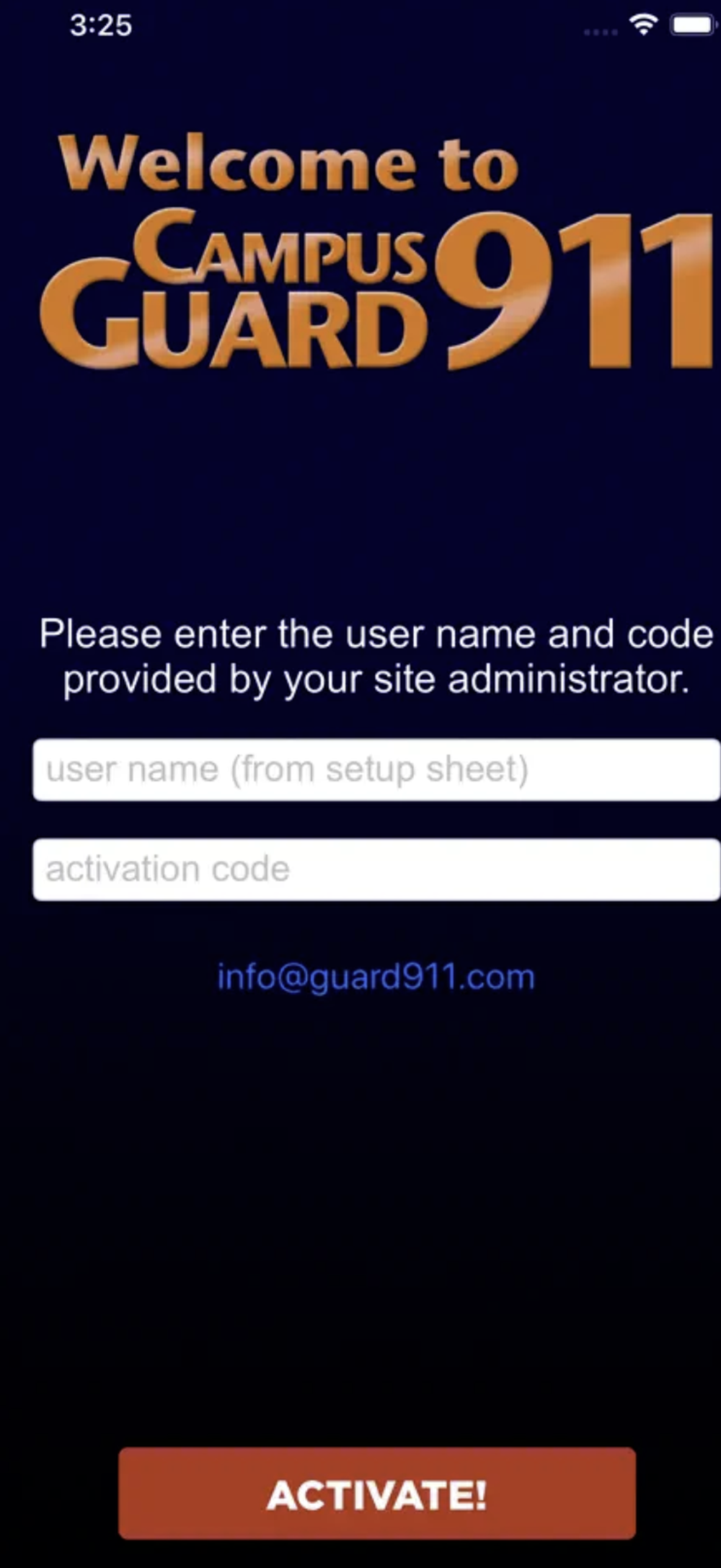 CampusGuard911 Screenshot 1