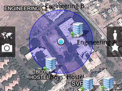 user's location inside campus