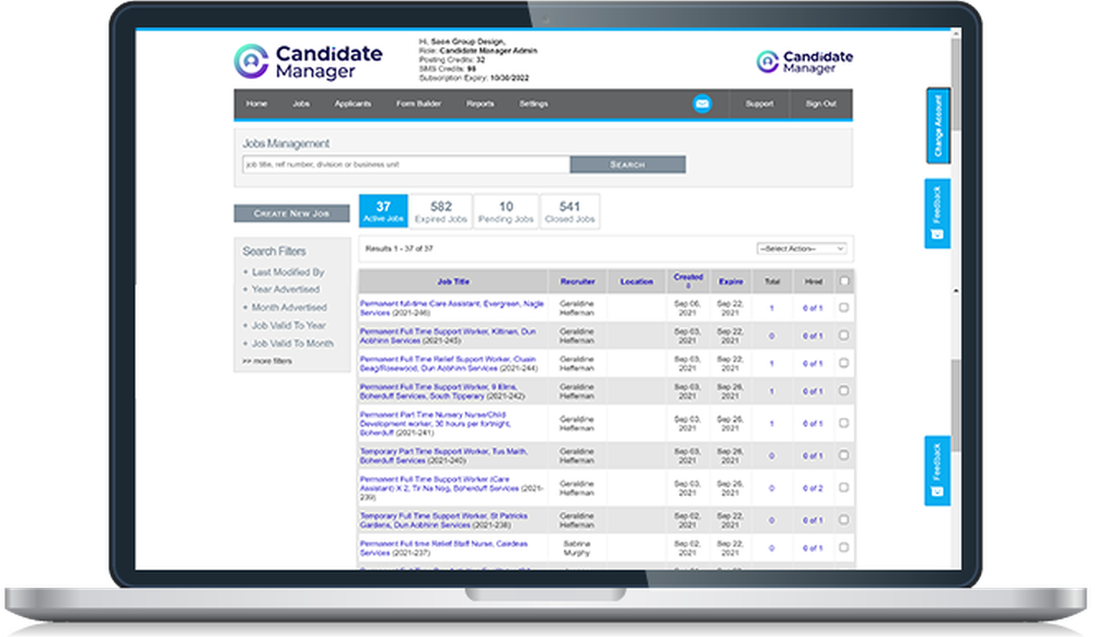 Candidate Manager Screenshot 1