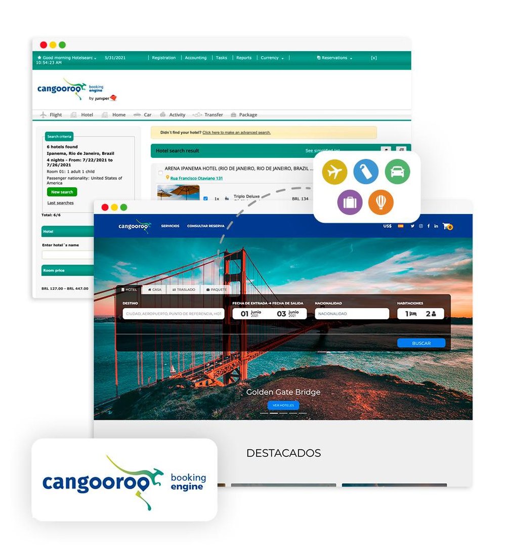 Cangooroo Booking Engine Screenshot 1