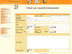 Form to create a new event.
