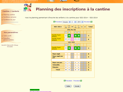 Planning of the canteen registrations.