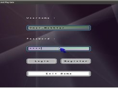Log in screen