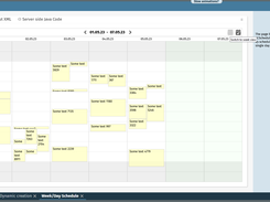 Week day schedule