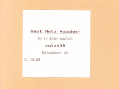 Voucher printed with receipt printer
