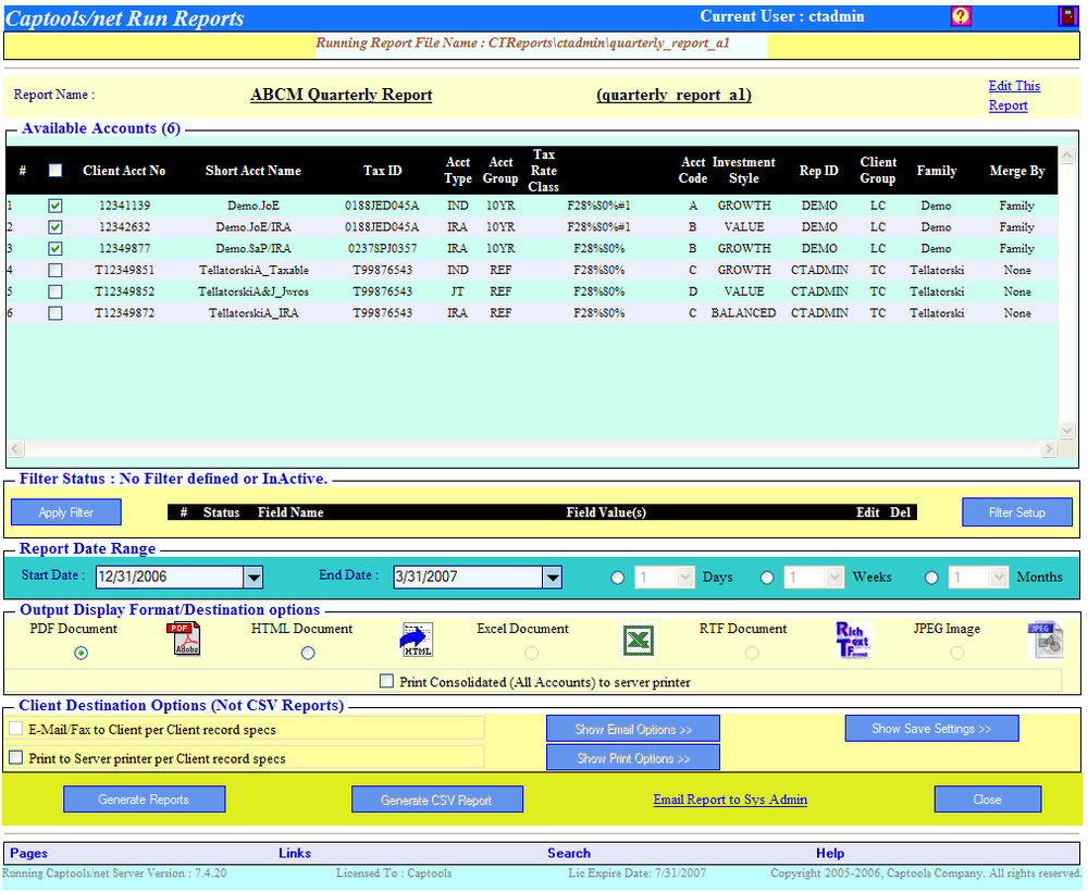 Captools/net Screenshot 1