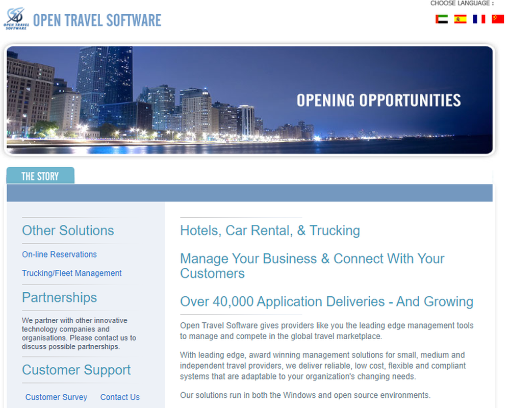 Open Travel Software Car Rental Management Screenshot 1