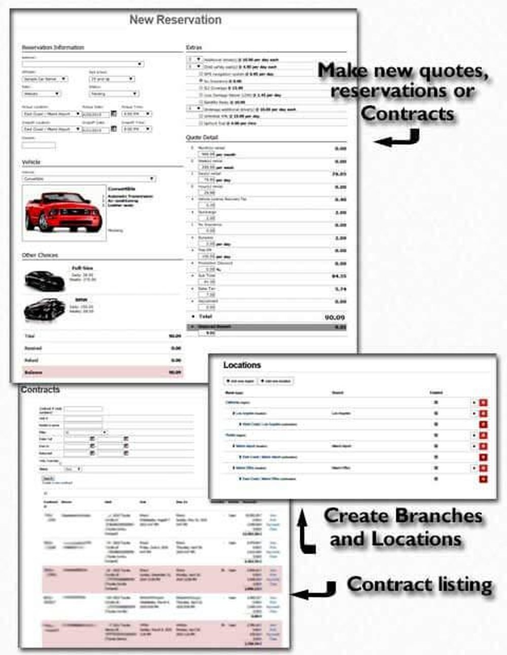 Car Rental Reservation System Screenshot 1