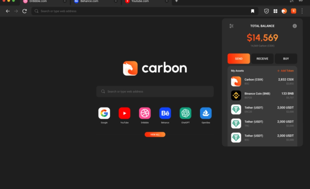 Carbon Browser Screenshot 1