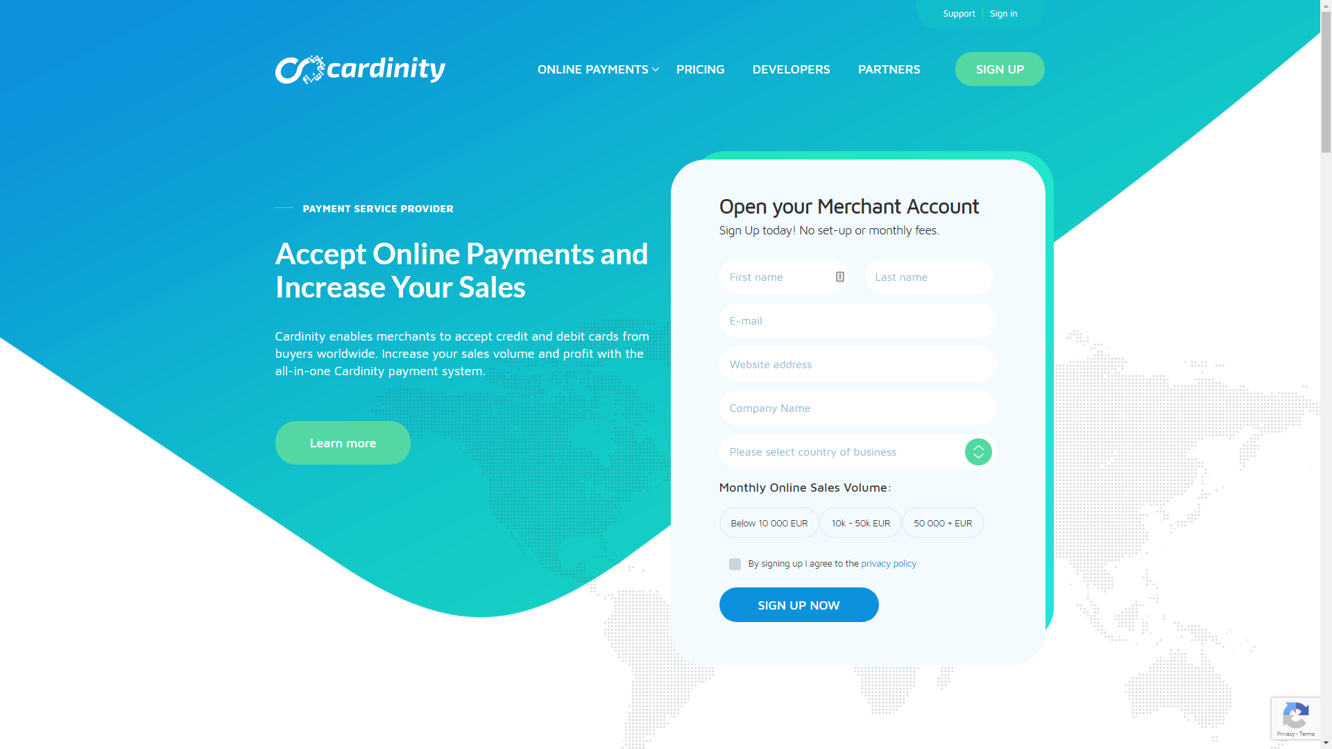 Cardinity Homepage