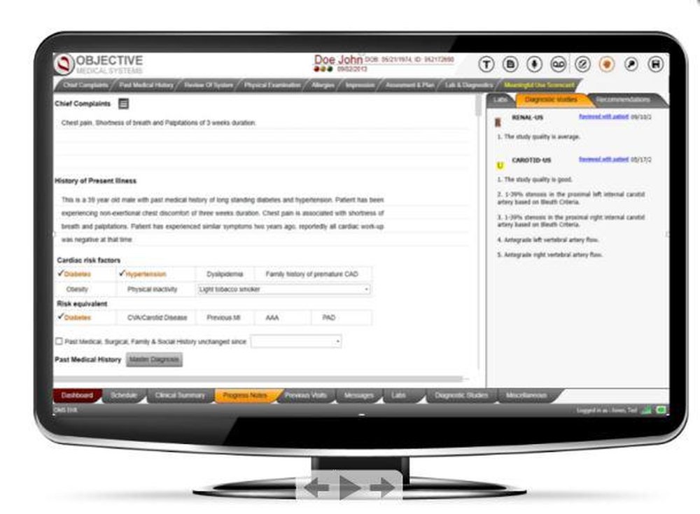 OMS EHR Screenshot 1