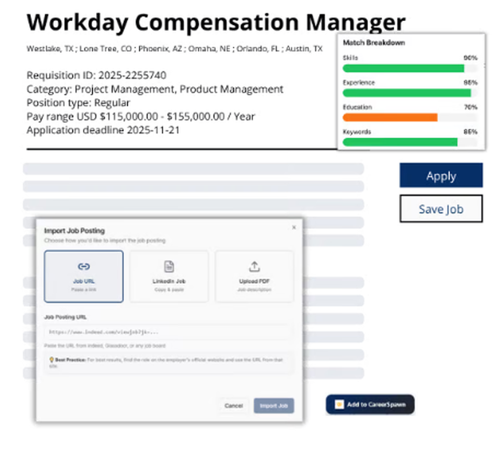 CareerSpawn Screenshot 1