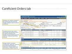 Careficient AMS Orders Tab