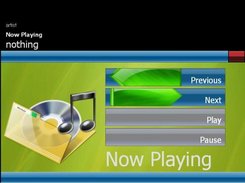 The now playing screen