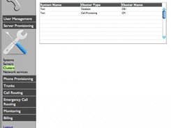 Clusters list