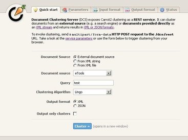 Carrot2 Document Clustering Server