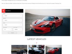 Public website with full search facility displaying all vehicles for sale with images, price and vehicle information.